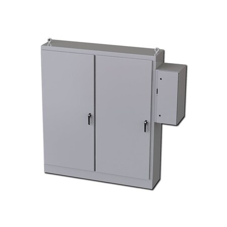 Saginaw Control & Engineering 3 Point Latch with Padlock Handle Electrical Enclosures, 90 in H, 18 in D, 77-3/4 in W SCE-90XD7818G